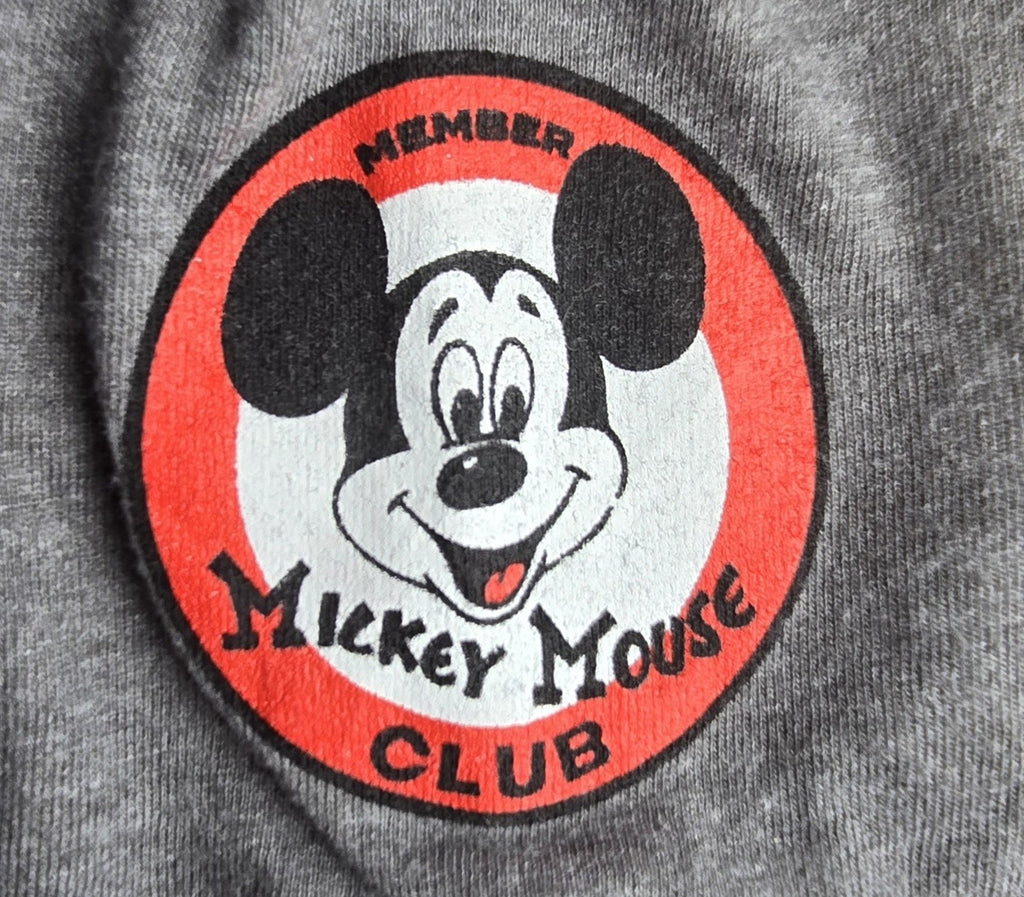 Disney Men's Mickey Mouse Club Mouseketeer Graphic Ringer T-Shirt Grey M