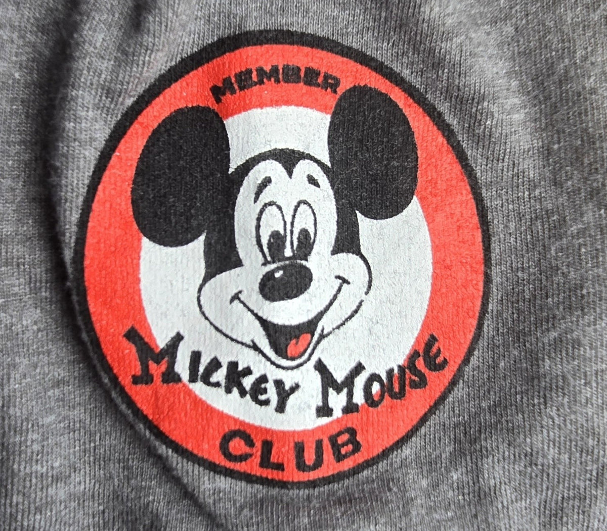 Disney Men's Mickey Mouse Club Mouseketeer Graphic Ringer T-Shirt Grey M