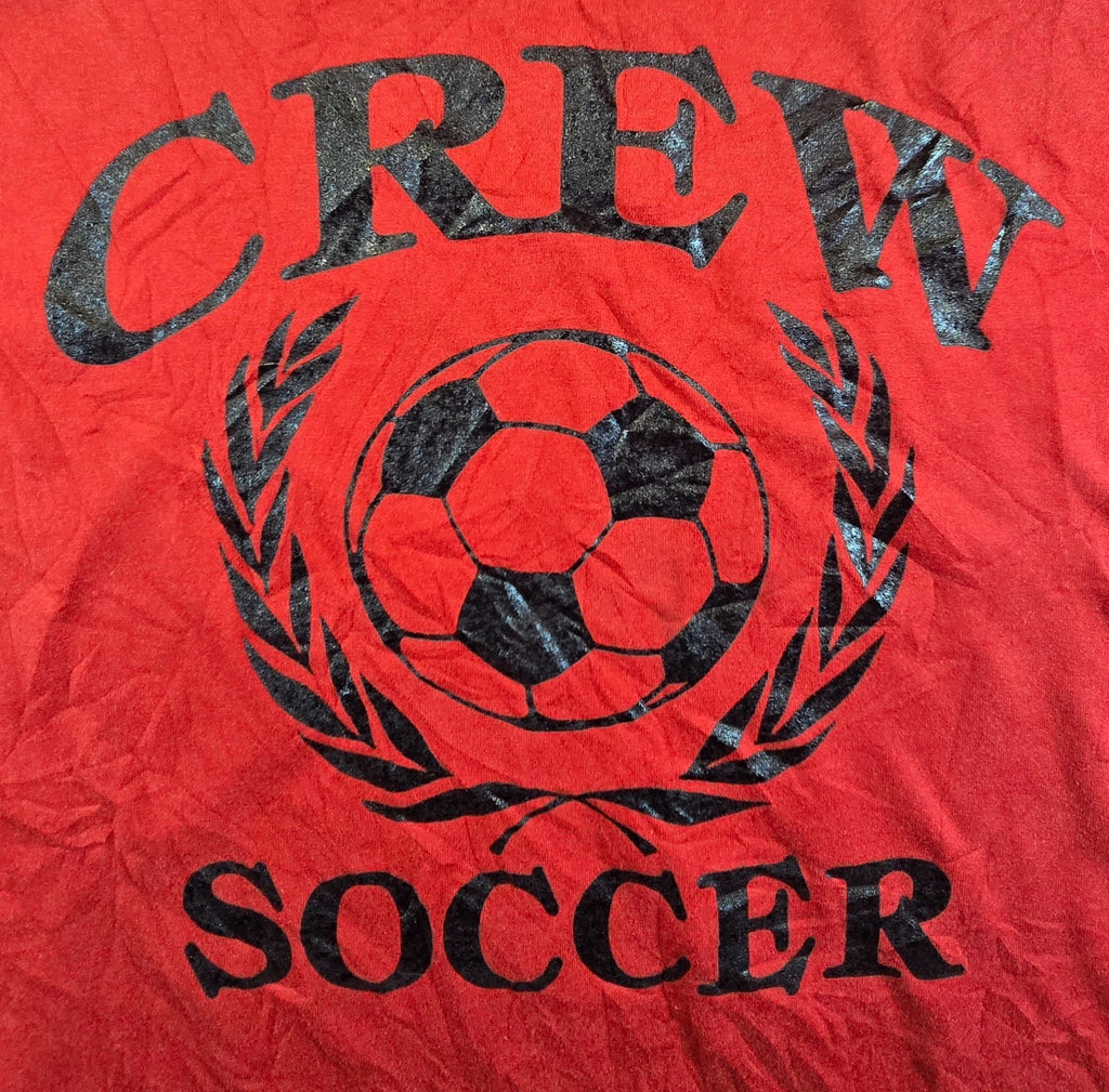 Jerzees Crew Soccer T Shirt XL Red Made In USA Russell Athletic Vintage Tee