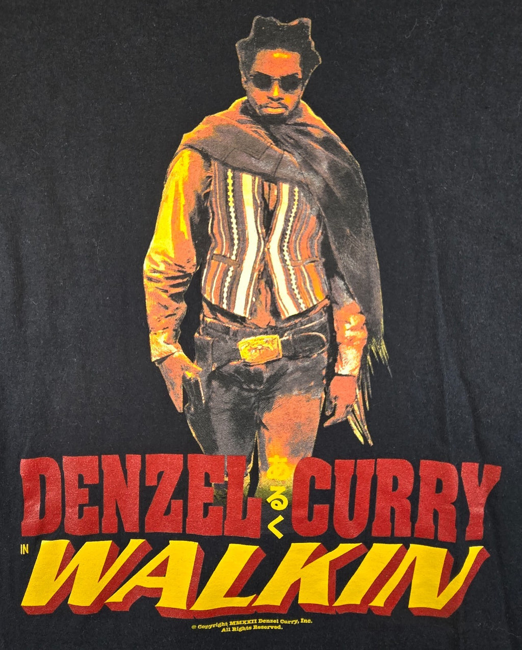 Denzel Curry Melt My Eyez Walkin T Shirt Medium M Black 2020 Rap Hip Hop Tee