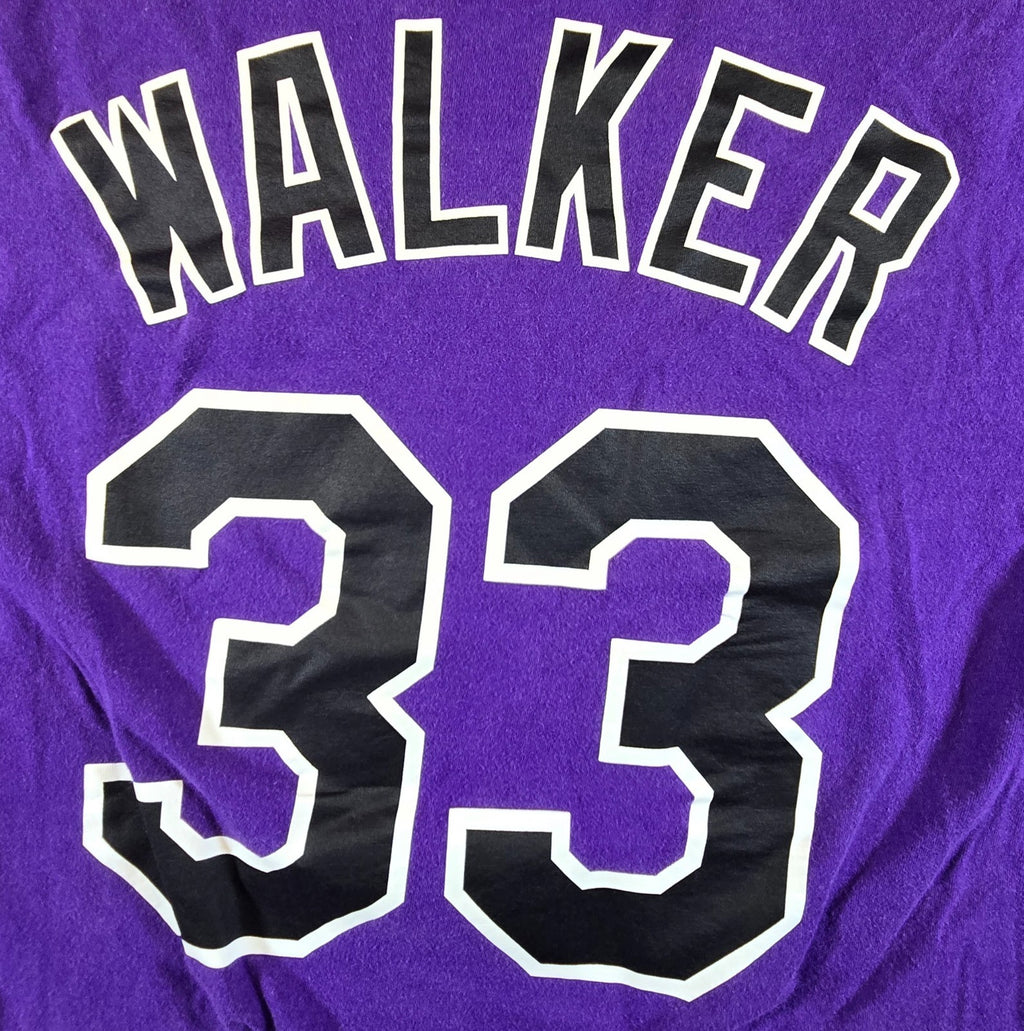 Nike Colorado Rockies T Shirt Small S Purple Walker 33 MLB Baseball Tee