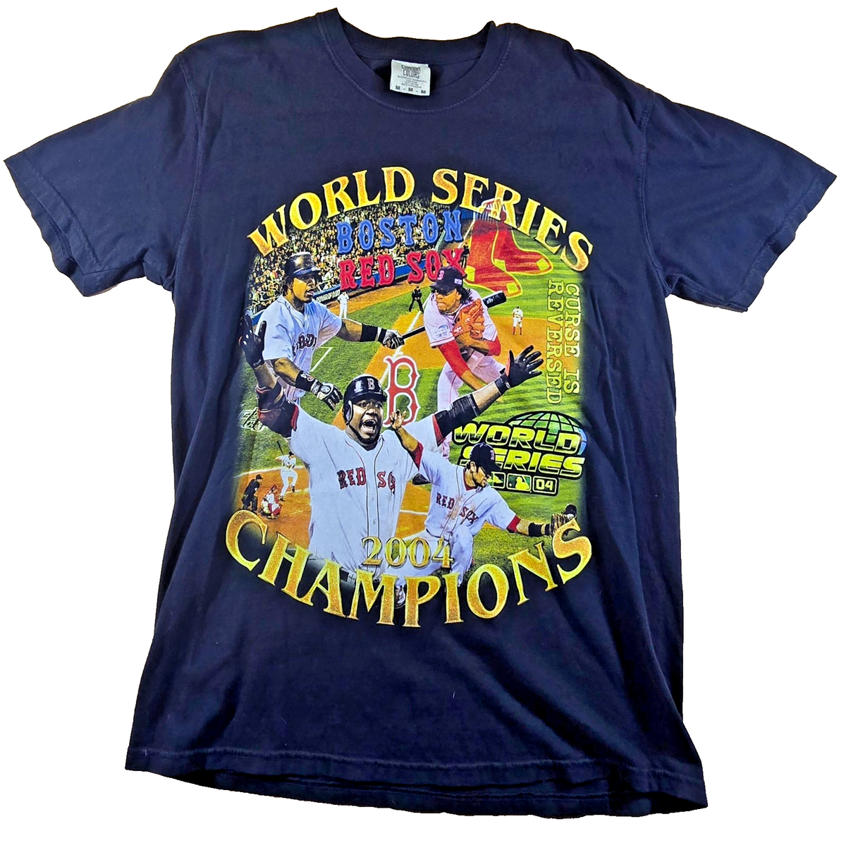 Boston Red Sox 2004 World Series Champions T Shirt Medium M MLB Baseball Tee
