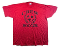 Jerzees Crew Soccer T Shirt XL Red Made In USA Russell Athletic Vintage Tee