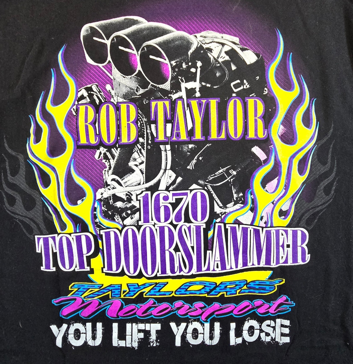 Rob Taylor Mad Professor 1670 Top Doorslammer T Shirt Large Drag Racing Tee