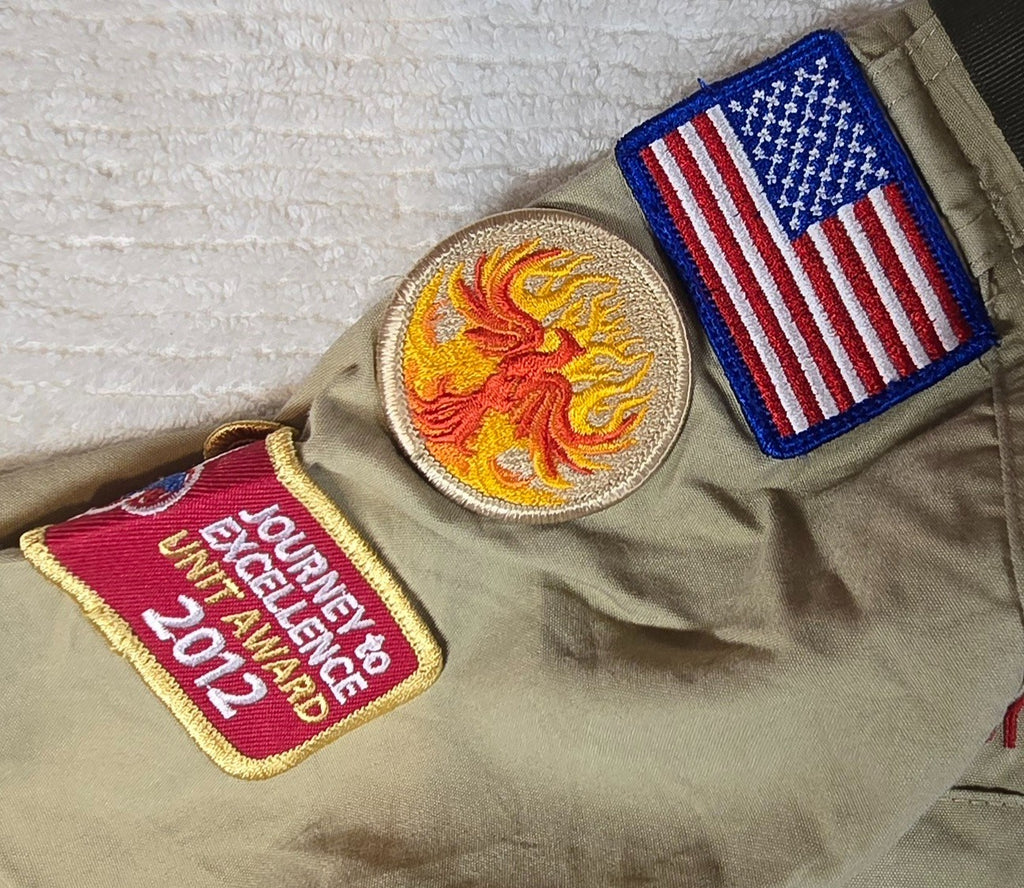 Boy Scouts of America BSA Eagle Scout Uniform Shirt Adult Small Patches Troop 38