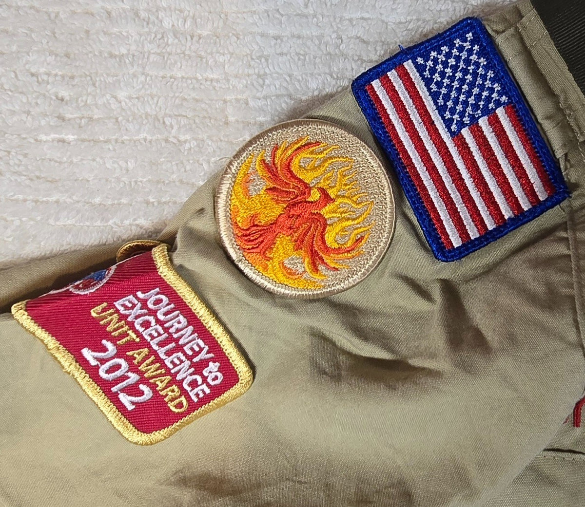 Boy Scouts of America BSA Eagle Scout Uniform Shirt Adult Small Patches Troop 38