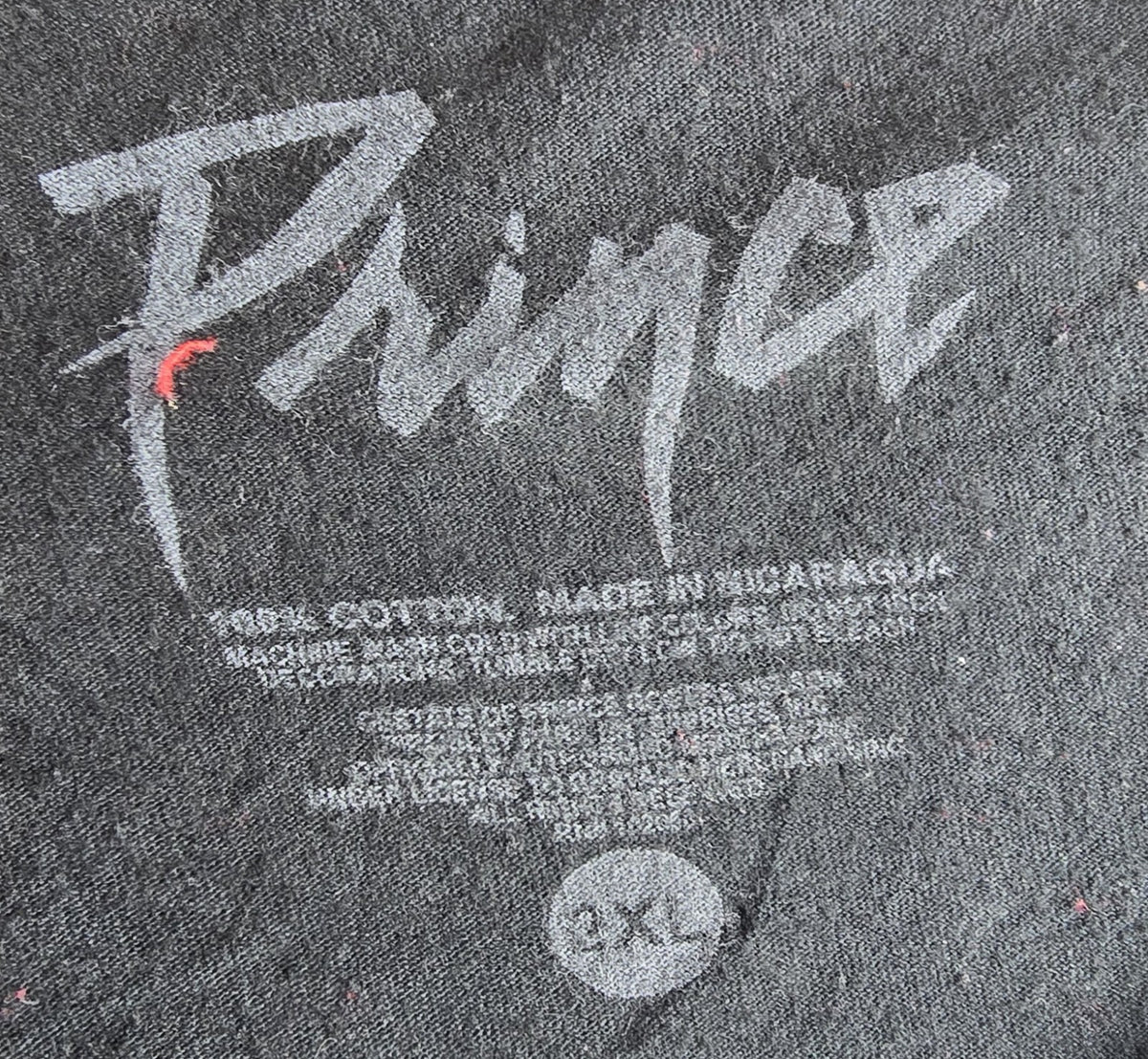 Men's Prince Purple Rain Graphic Print Black Crew Neck T-Shirt Short Sleeve 2XL