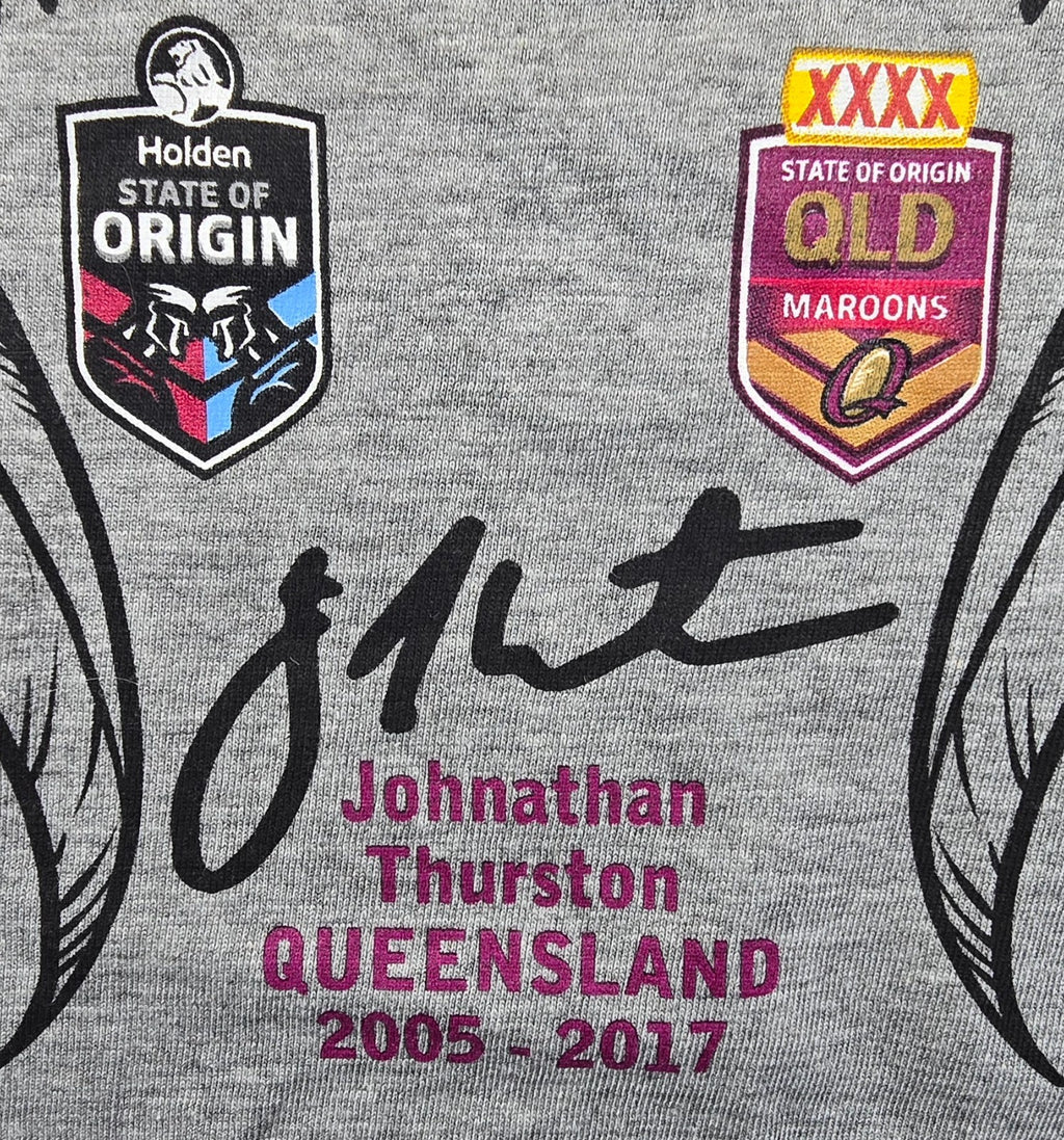 Johnathan Thurston QLD Maroons T Shirt XL State Of Origin 2005-2017 NRL Tee