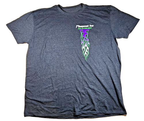 1st Response Tow Truck T Shirt Graphic Tee Liberty Missouri Flames Auto Size Unk