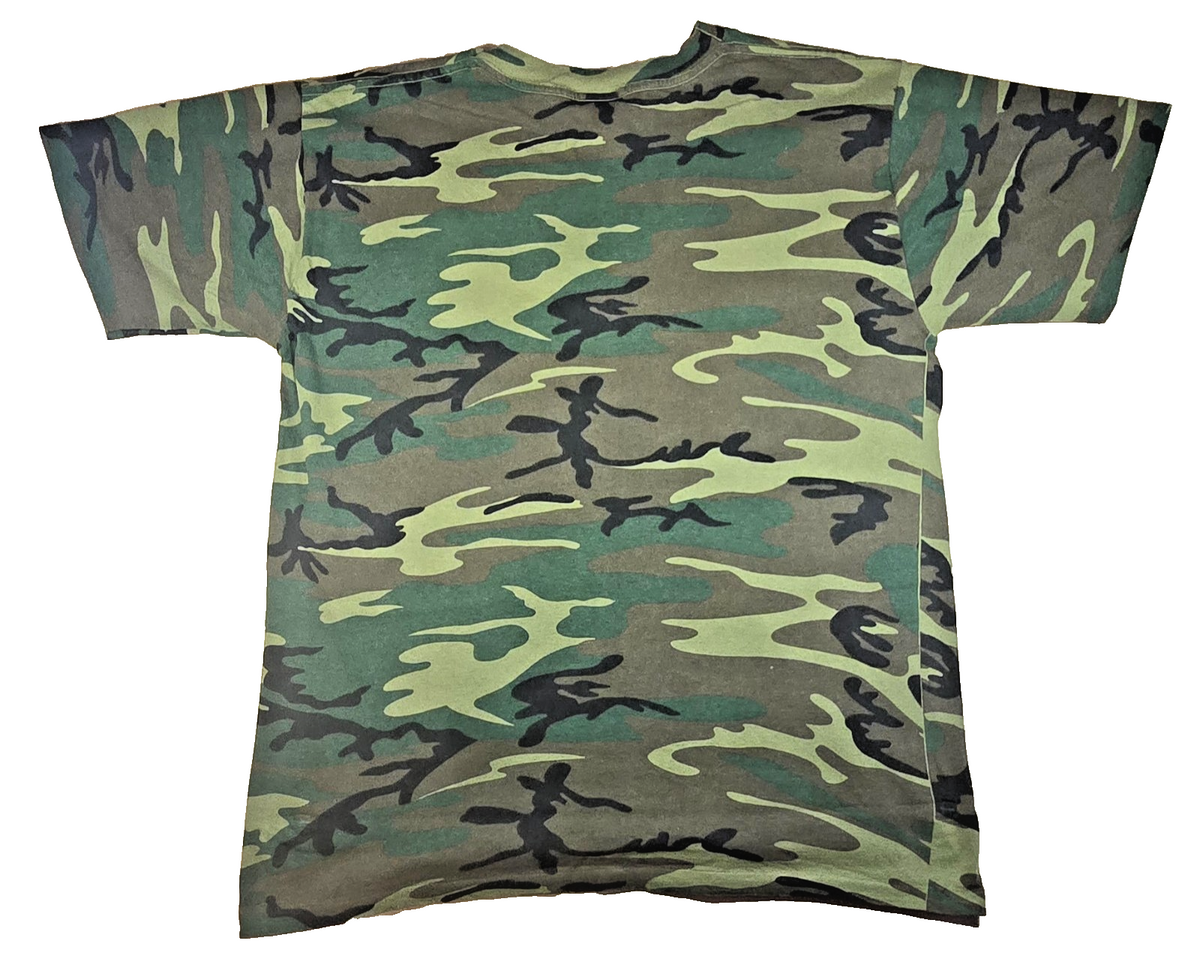 Survivor FBLA Single Stitch Vintage Camo T Shirt L 100% Cotton USA Components