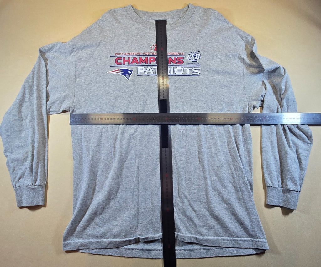 New England Patriots 2007 AFC Champions Long Sleeve T Shirt NFL Super Bowl XLII