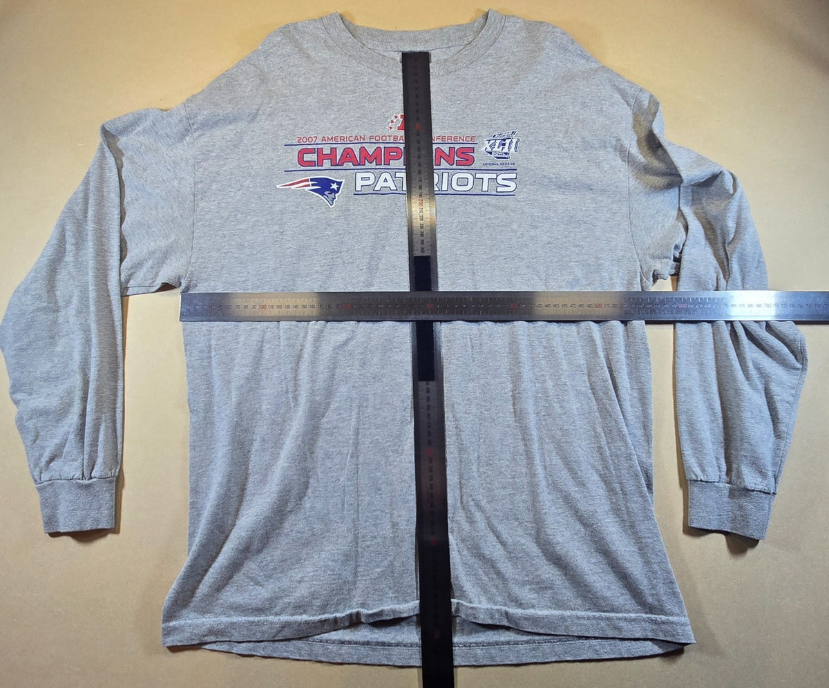 New England Patriots 2007 AFC Champions Long Sleeve T Shirt NFL Super Bowl XLII