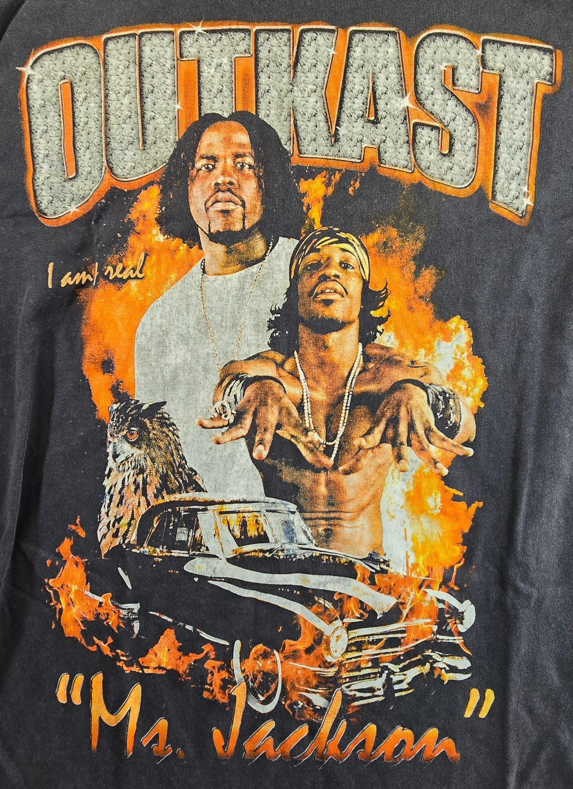 Outkast T Shirt Medium M Black Hip Hop Rap Andre 3000 Big Boi Graphic Tee