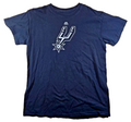 San Antonio Spurs T Shirt Majestic Black NBA Basketball Logo Tee Size S