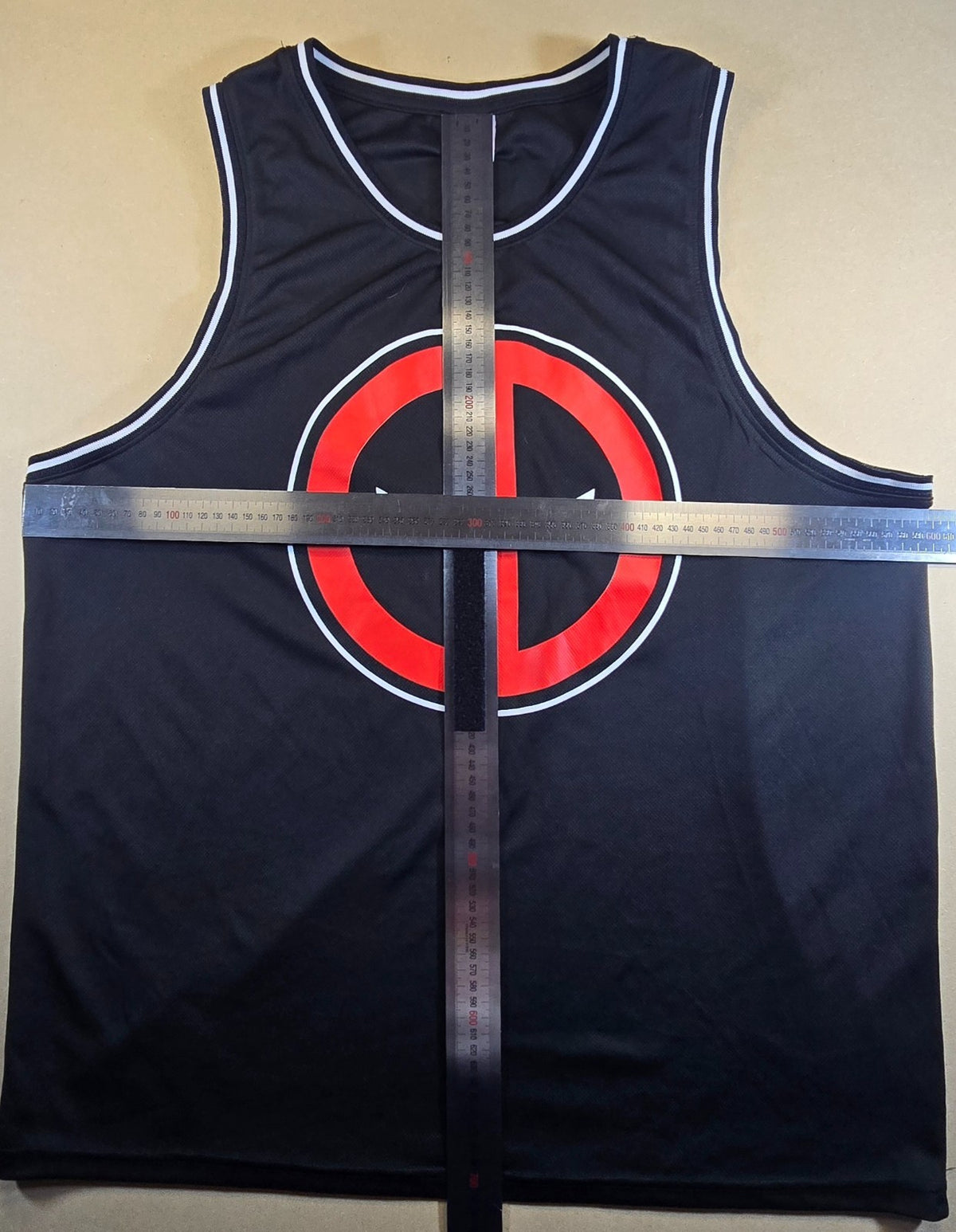 Marvel Deadpool 91 Basketball Jersey XL Black Red Sleeveless Tank Top