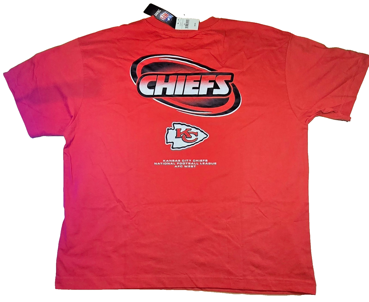 Kansas City Chiefs NFL T Shirt Mens Red Football Tee Team Apparel New Tags 2XL