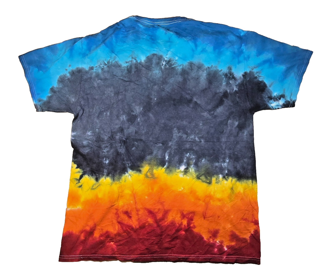 Led Zeppelin U.S. Tour 1975 T Shirt Large L Tie Dye Swan Song Rock Band Tee