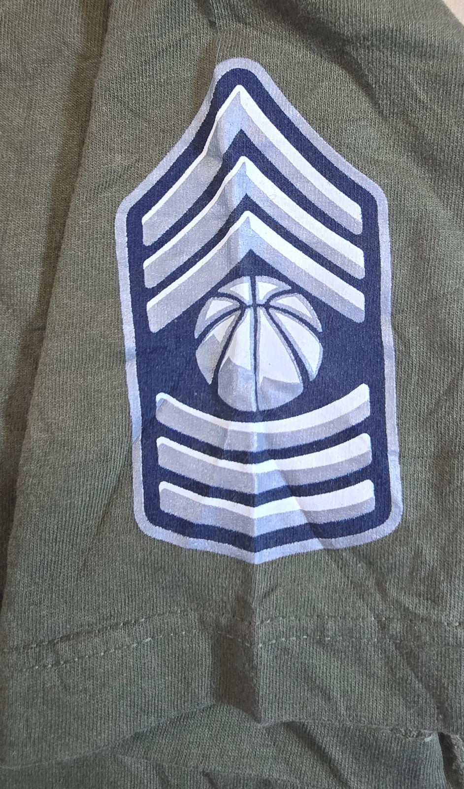 Soldiers Basketball T Shirt Large L Green Alstyle Military Army Graphic Tee