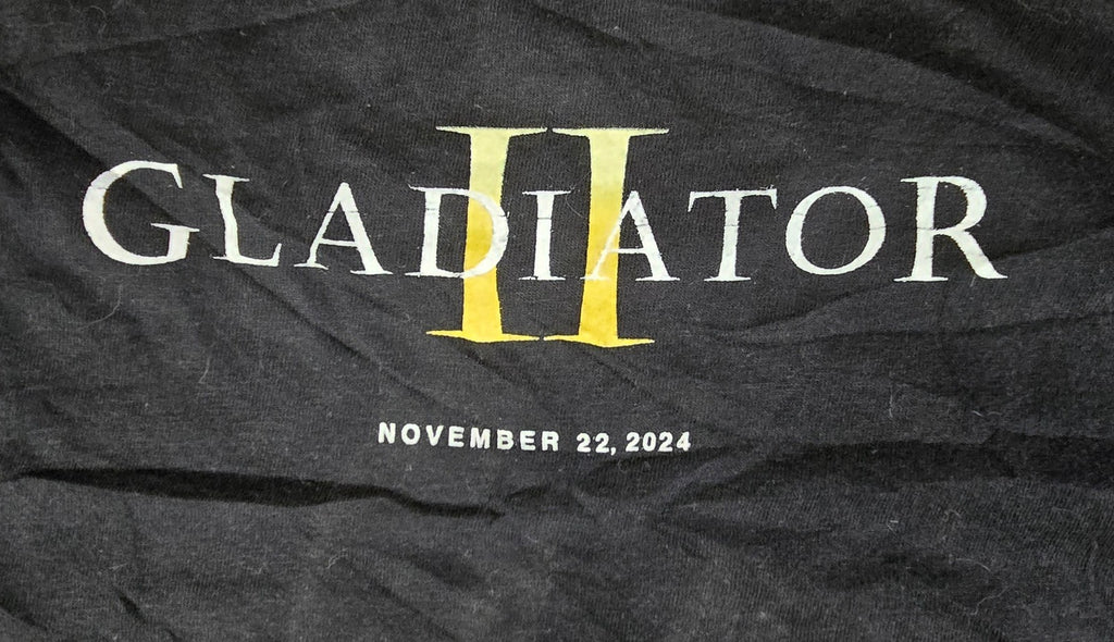 Gladiator II 2 Movie T Shirt Large L Black IMAX Maximus Film Promo 2024 Tee