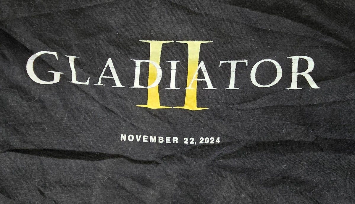 Gladiator II 2 Movie T Shirt Large L Black IMAX Maximus Film Promo 2024 Tee