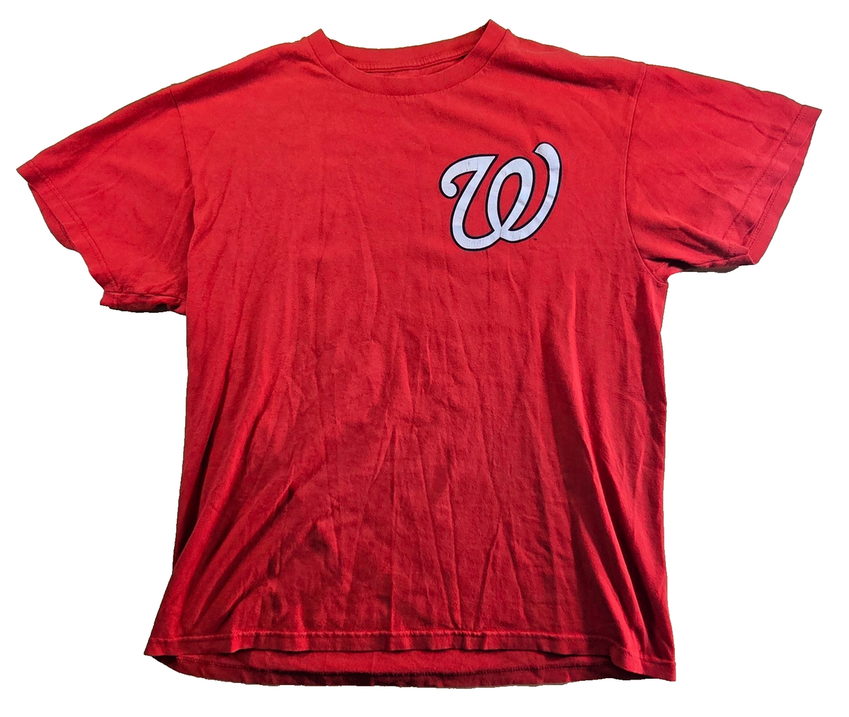 Washington Nationals Stephen Strasburg 37 T Shirt Large Red MLB Majestic Basebal