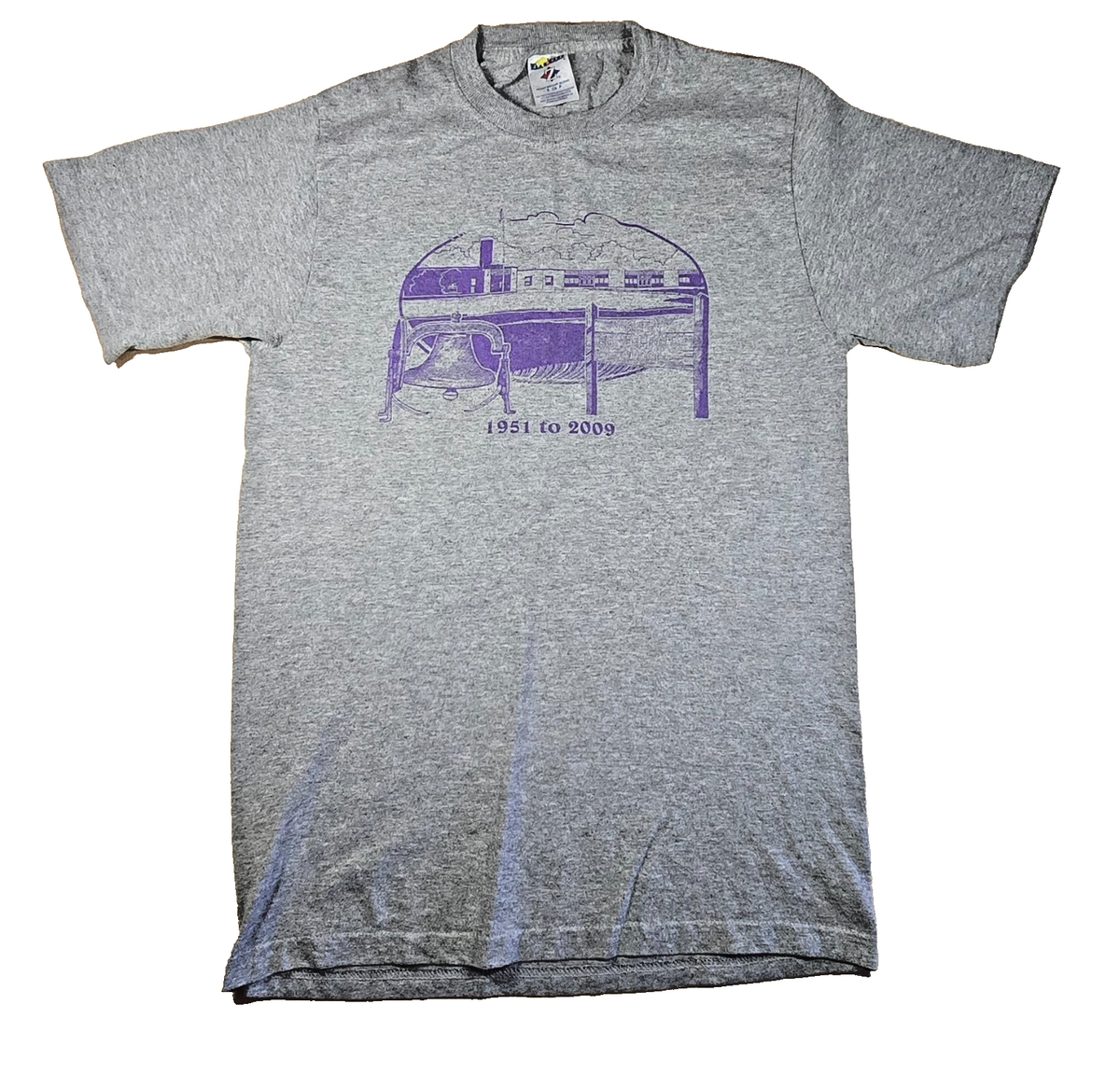 Jerzees Heavyweight Blend T Shirt Small S Grey 50/50 Graphic USA Style Tee