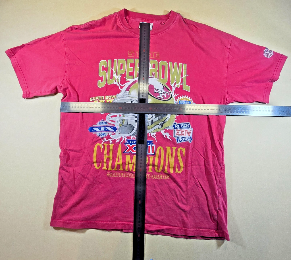 San Francisco 49ers 5 Time Super Bowl Champions NFL T Shirt Medium M Vintage