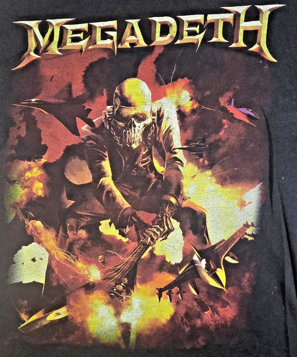 Megadeth Band T Shirt Black Heavy Metal Thrash Rock Graphic Tee Approx Small