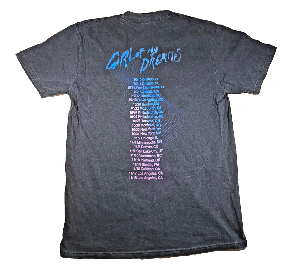Fletcher Girl Of My Dreams Tour T Shirt Black Graphic Concert Music Tee Size Med