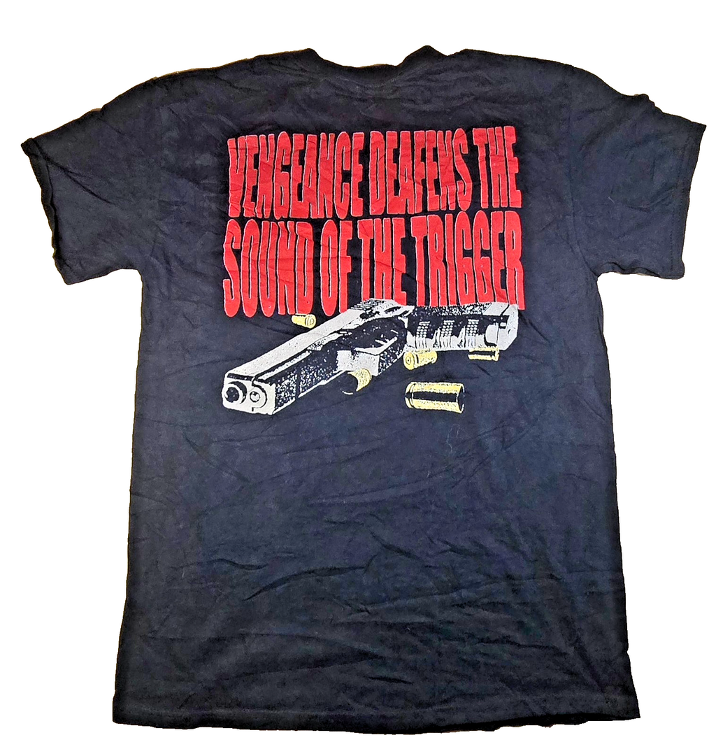 Through Blood T Shirt Black Double Sided Graphic Tee Approx Medium M Hardcore