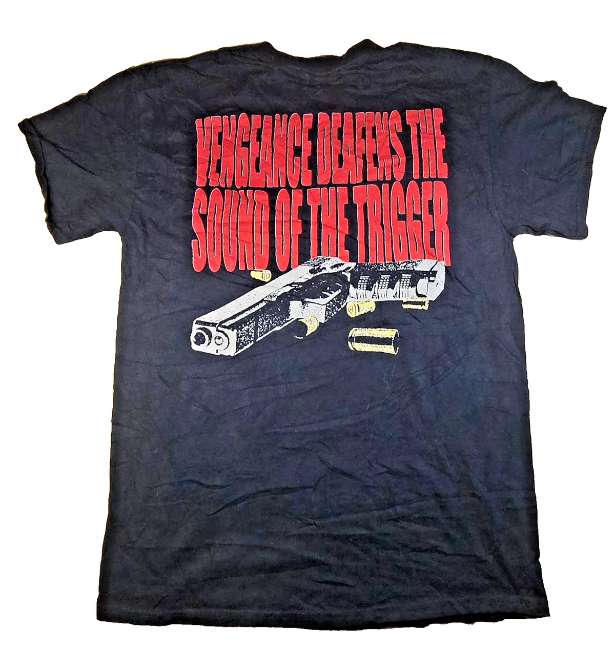 Through Blood T Shirt Black Double Sided Graphic Tee Approx Medium M Hardcore