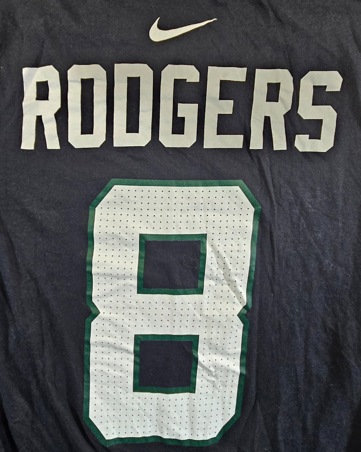 New York Jets Aaron Rodgers #8 T Shirt Nike Black NFL Football Tee Mens Small