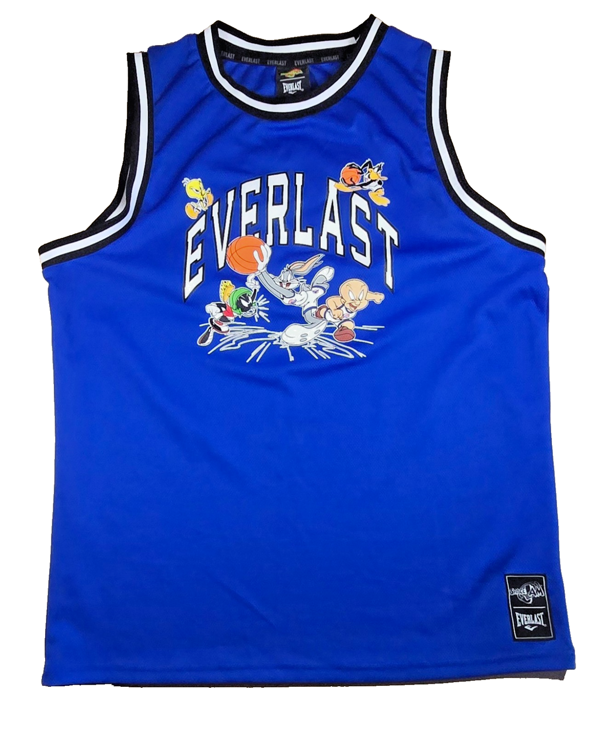 Space Jam Everlast Basketball Jersey Size 16 Bugs Bunny Looney Tunes 96 Blue