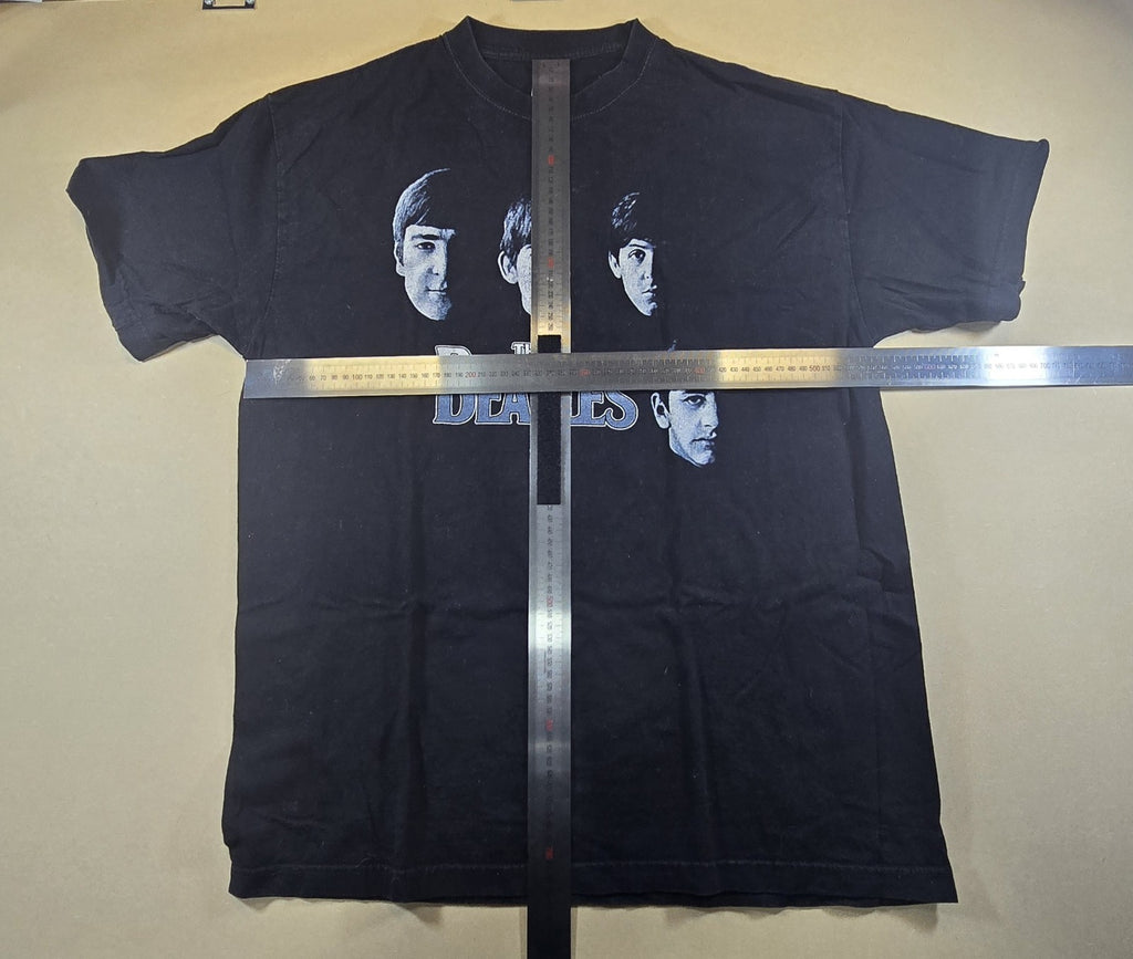 The Beatles Let It Be T Shirt Large Black Classic Rock Band Double Sided Graphic