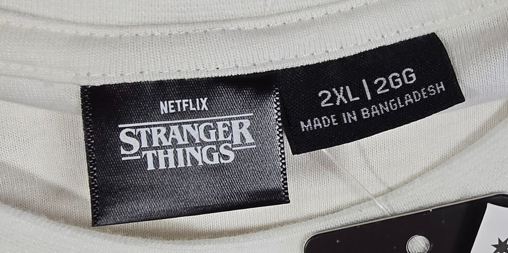 Stranger Things WSQK 94.5 FM T Shirt 2XL White Hawkins Radio Van Graphic Tee