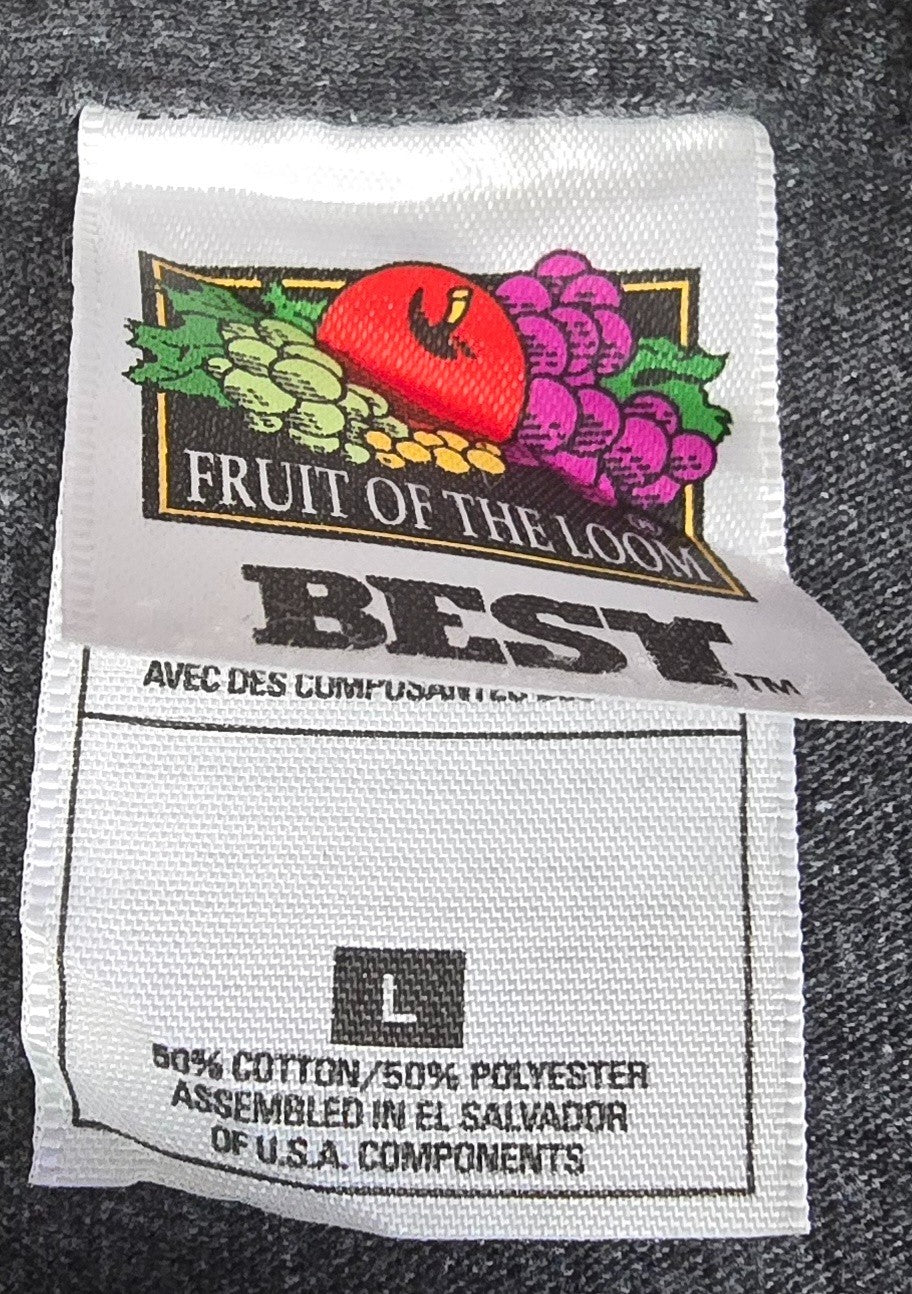 Calgary Canada T Shirt Large L Grey Fruit Of The Loom Embroidered Maple Leaf
