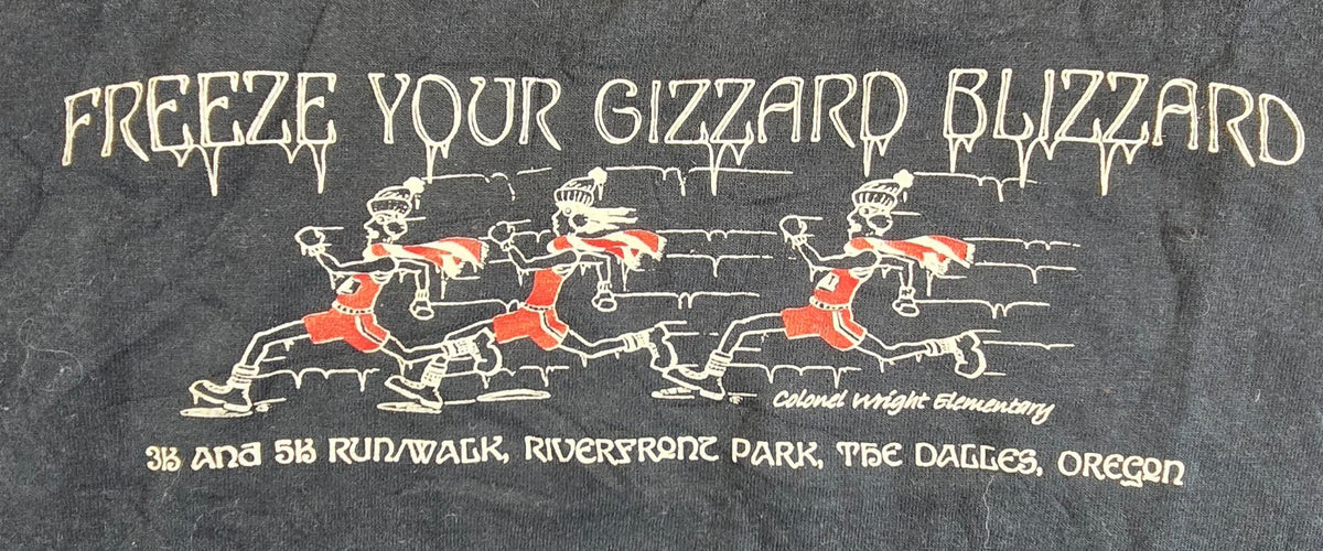 Gildan Ultra Cotton Large L Freeze Your Gizzard Blizzard Oregon Long Sleeve Tee