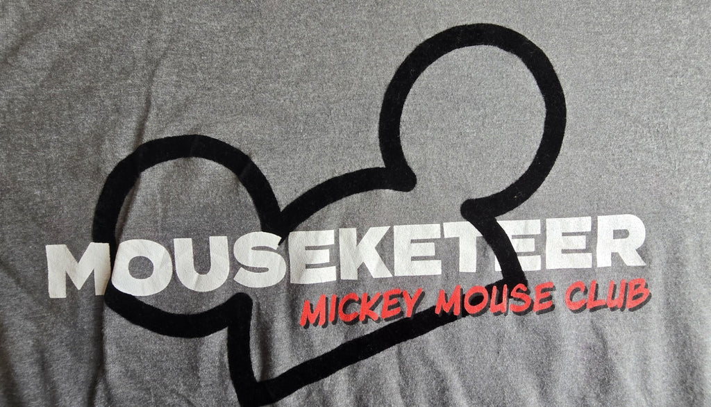 Disney Men's Mickey Mouse Club Mouseketeer Graphic Ringer T-Shirt Grey M