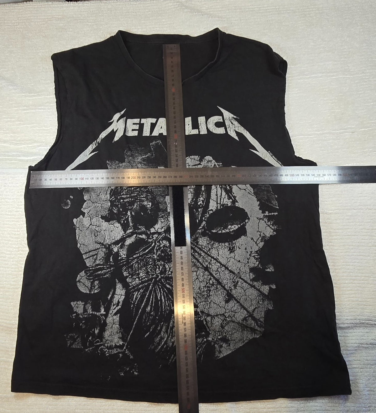 Metallica Sleeveless T-Shirt  XL Black Distressed Graphic Heavy Metal Band T