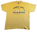 Rainy Lake Minnesota T Shirt XL Yellow Duck Co Drink Like A Fish Funny Tee