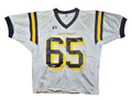 Crestwood #65 American Football Jersey Russell Athletic Grey Yellow Vintage Styl