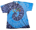 Tropix Jamaica T Shirt Medium M Blue Tie Dye Embroidered Souvenir 100% Cotton
