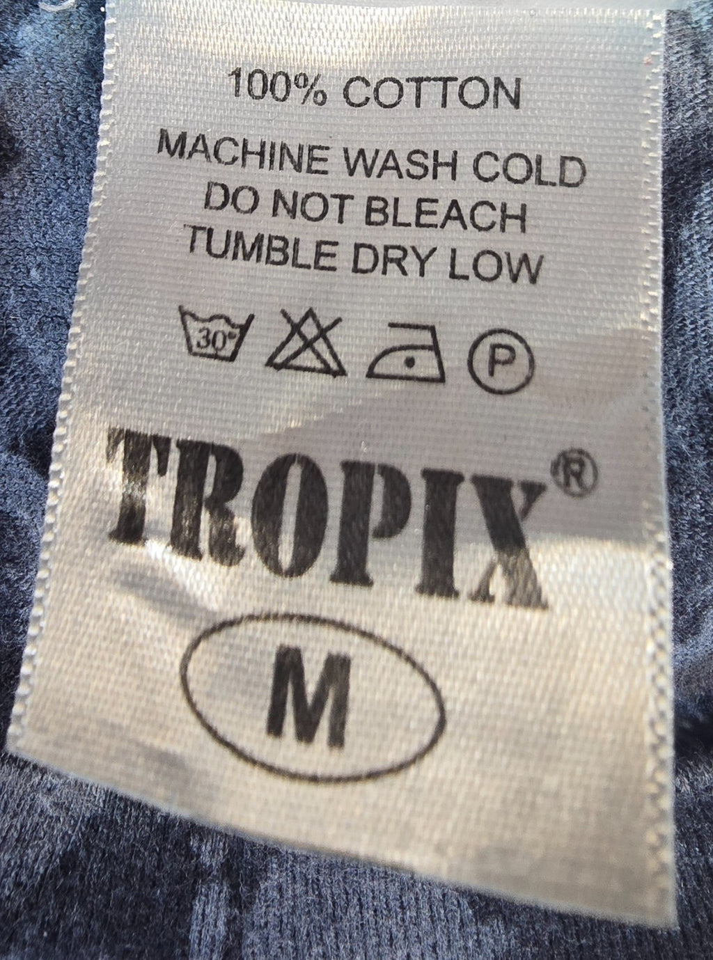 Tropix Jamaica T Shirt Medium M Blue Tie Dye Embroidered Souvenir 100% Cotton