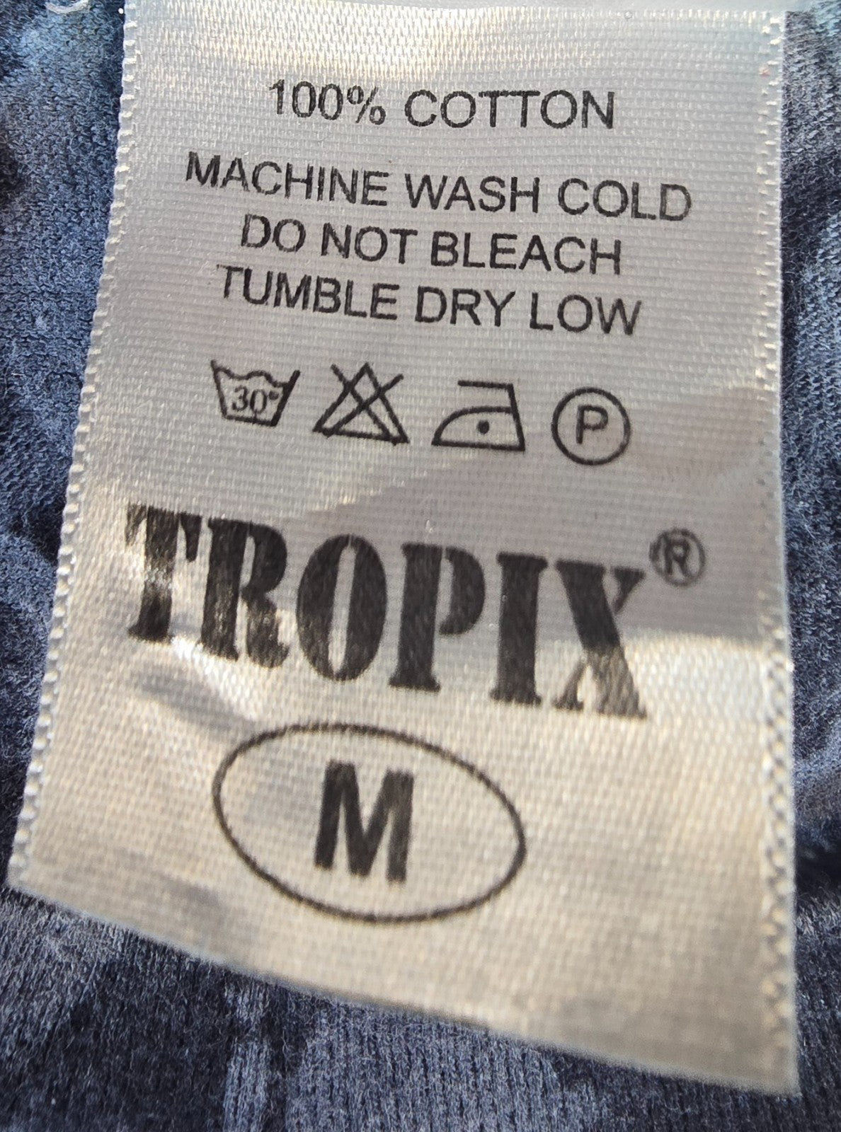 Tropix Jamaica T Shirt Medium M Blue Tie Dye Embroidered Souvenir 100% Cotton