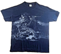 Gildan Pirate Skeleton T Shirt Large L Black Hilton Head Island SC Graphic Tee