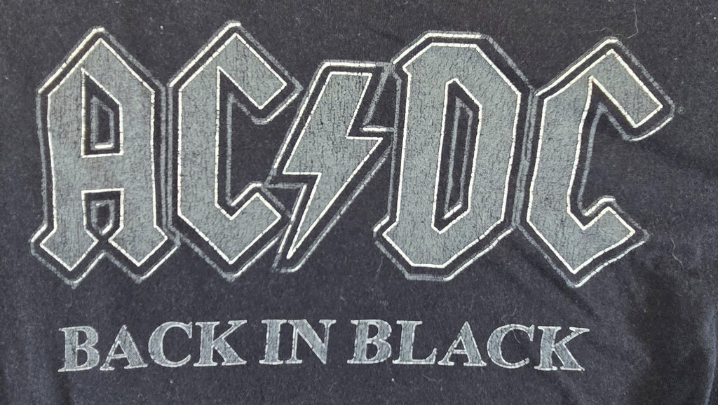 AC/DC Back In Black T Shirt Small S Black 2018 Official Licensed Rock Band Tee