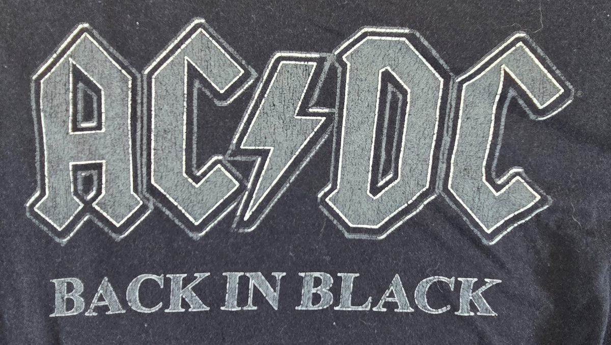 AC/DC Back In Black T Shirt Small S Black 2018 Official Licensed Rock Band Tee