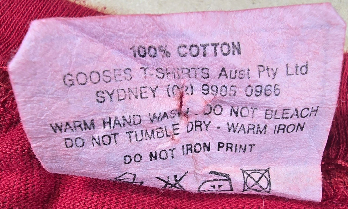 Merry Beach T Shirt XL Size 20 Red Gooses Australia Surf 100% Cotton Vintage