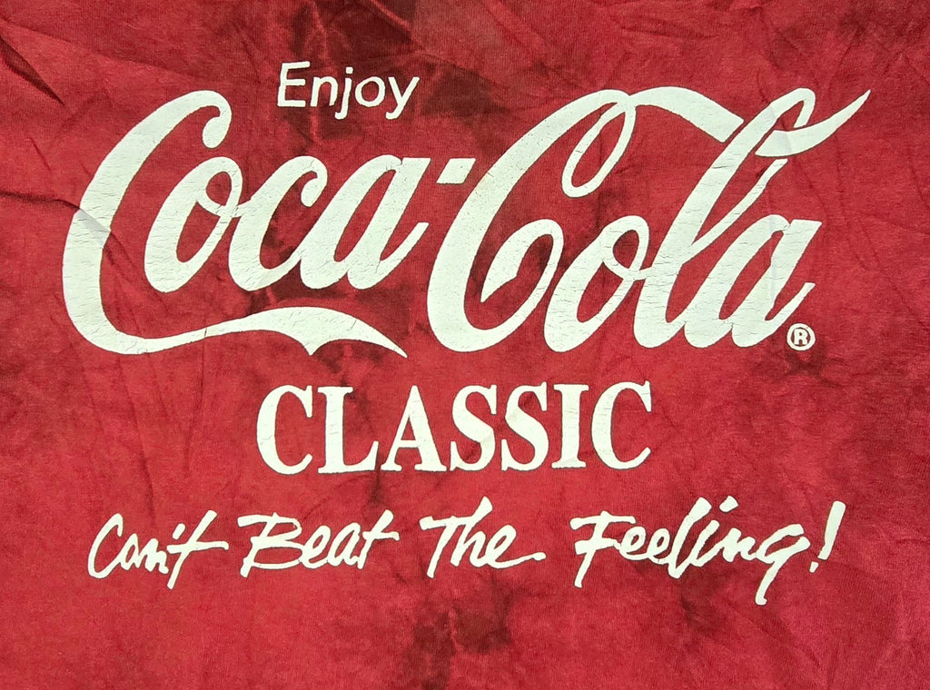 Coca Cola Classic T Shirt Small S Red Tie Dye 100% Cotton Coke Logo Retro Tee