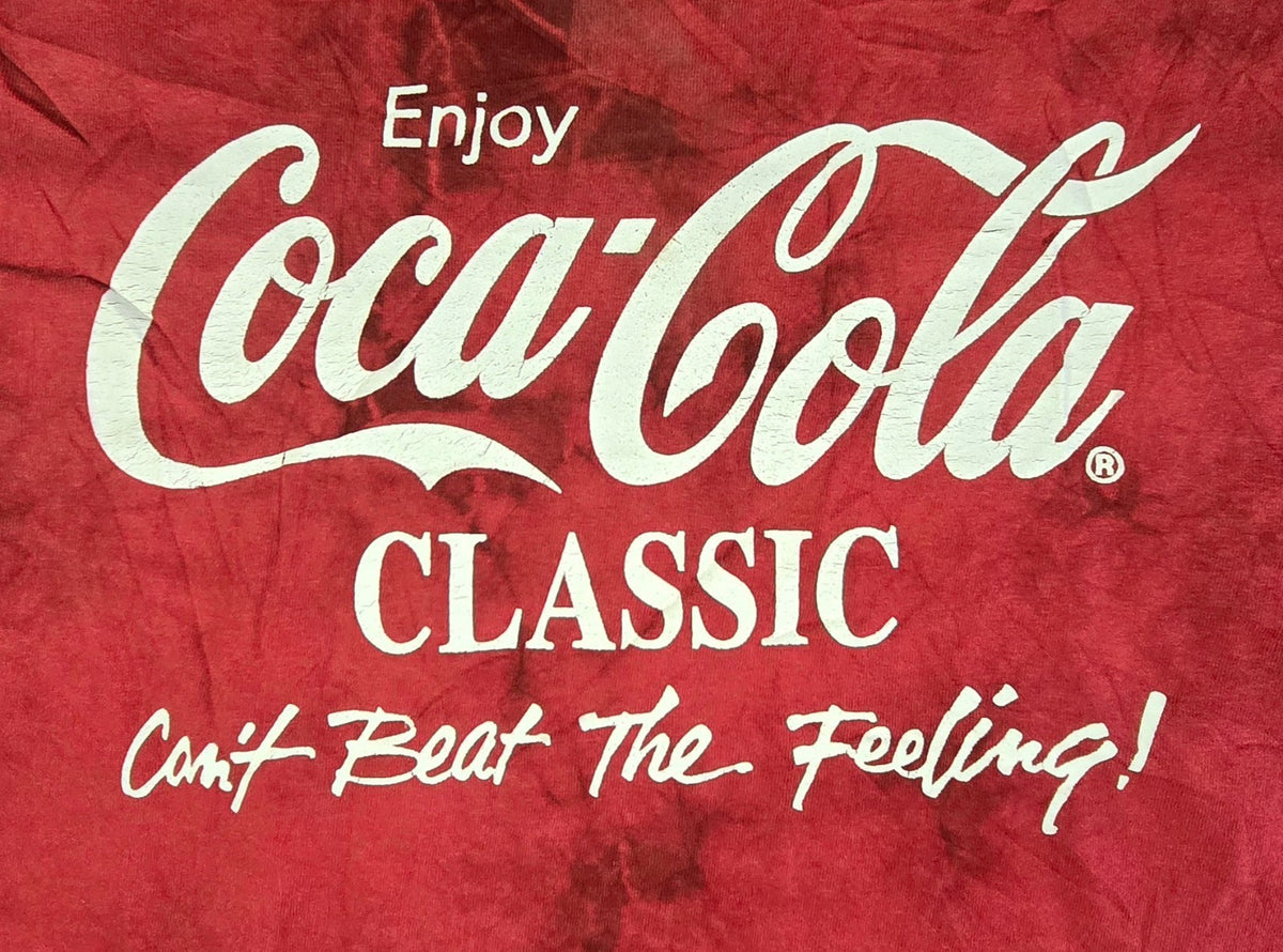 Coca Cola Classic T Shirt Small S Red Tie Dye 100% Cotton Coke Logo Retro Tee